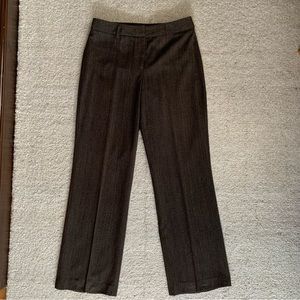 Rafaella Classic Brown Dress Pants with a thin Red and Orange Stripe ~ Size 10
